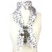 Scarf Ring - Rhinestone Cross Charm - SR-QN9371BKCL